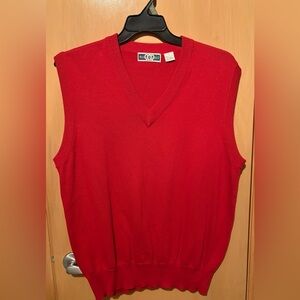 Brian MacNeil 100% Cotton Sweater Vest Red Men’s Size X-Large EUC
